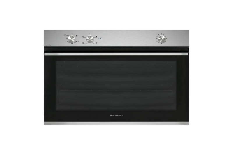 GLEMGAS BUILT-IN GAS OVEN WITH GAS GRILL  90CM 130L - GFR9W1IX - Image 1