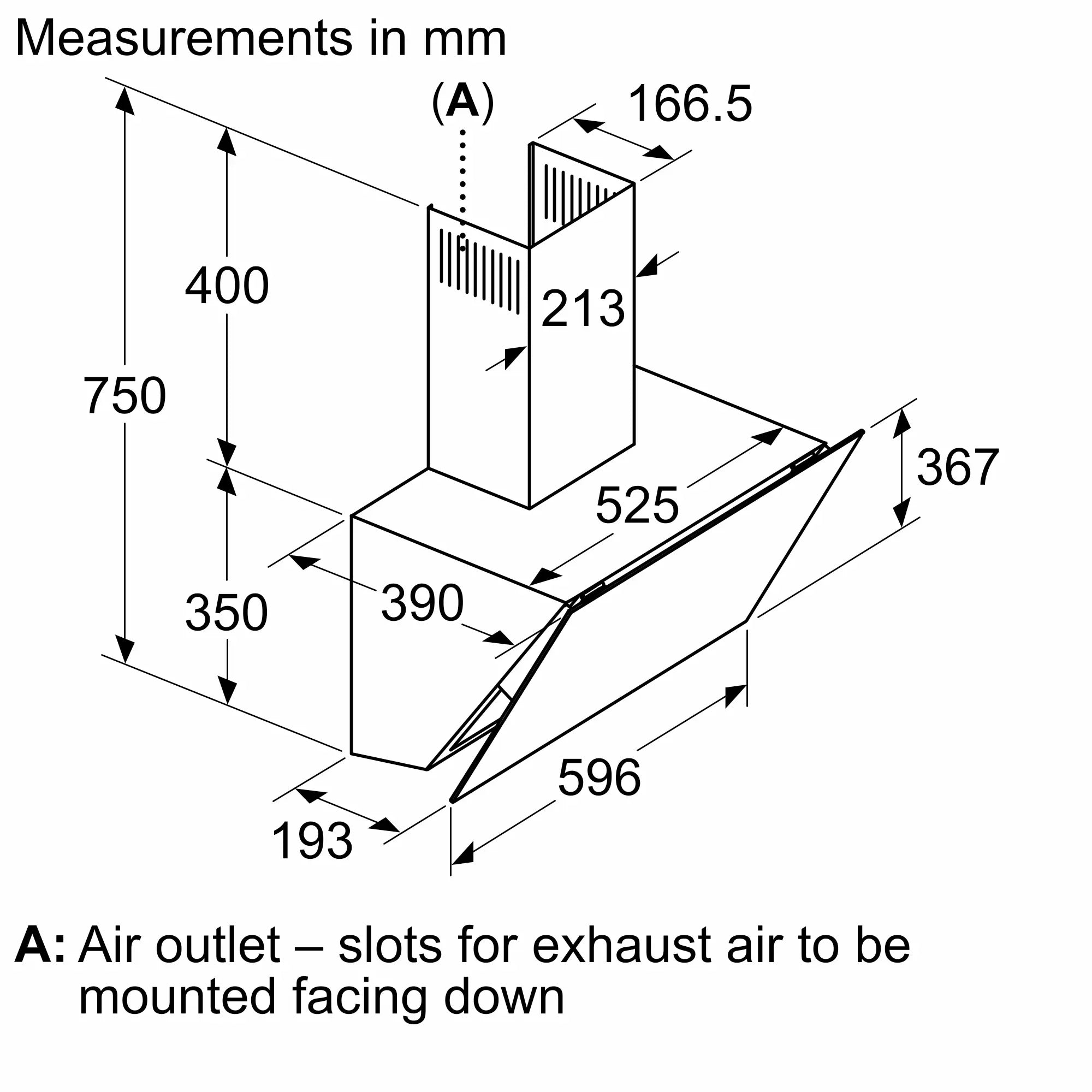 BOSCH WALL MOUNTED HOOD SERIES 6 700m/h