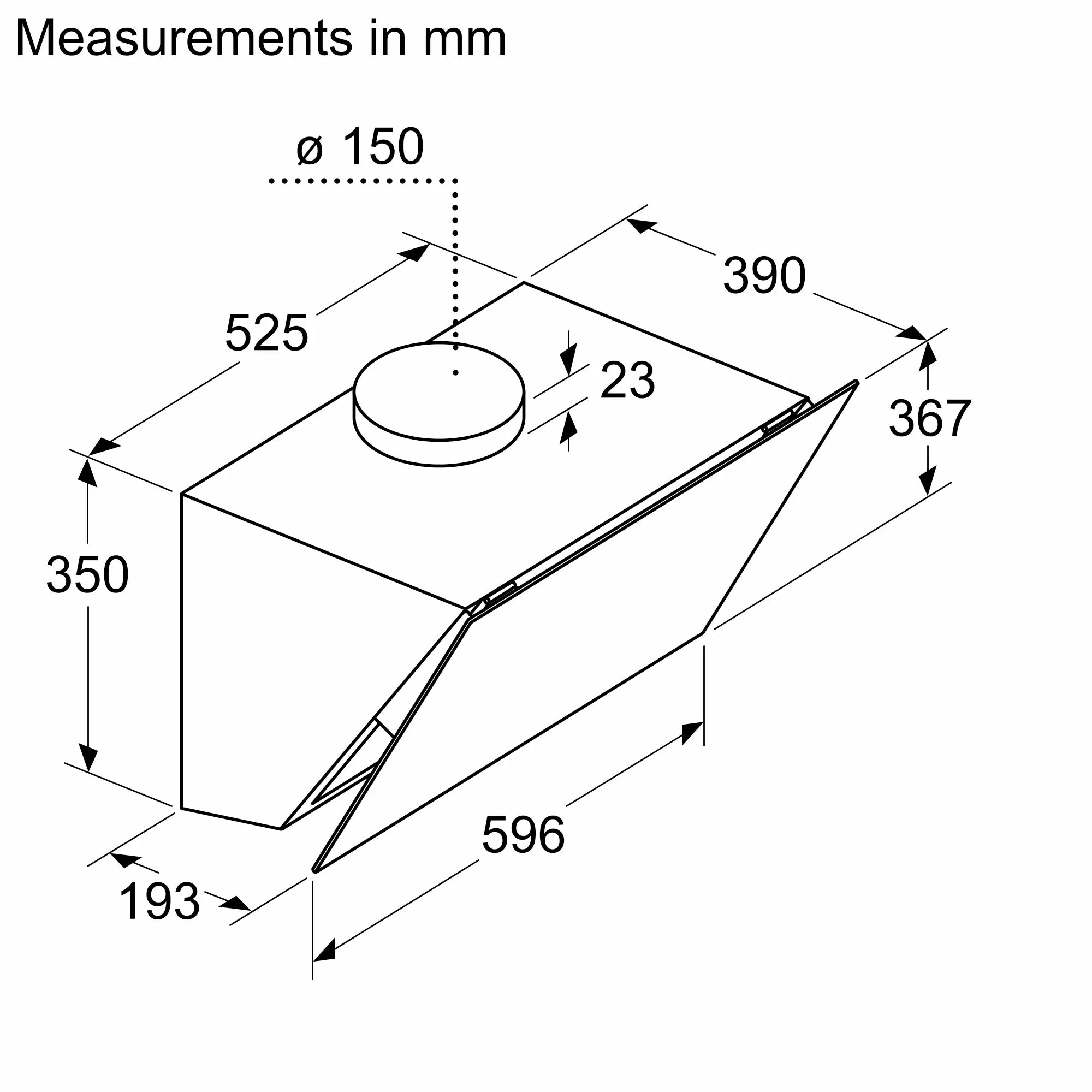 BOSCH WALL MOUNTED HOOD SERIES 6 700m/h