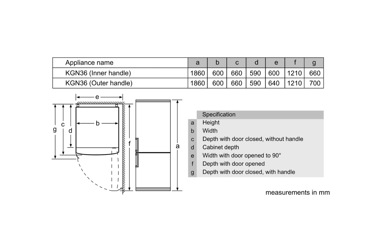 BOSCH REFRIGERATOR 10.5ft 302L - KGN36NL30U