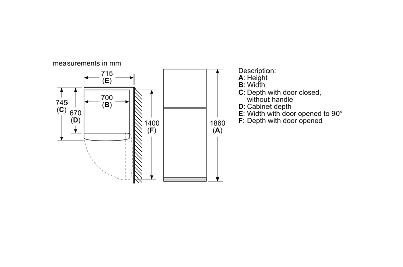BOSCH REFRIGERATOR 16ft 453L - KDN55NL2E8 - Image 4
