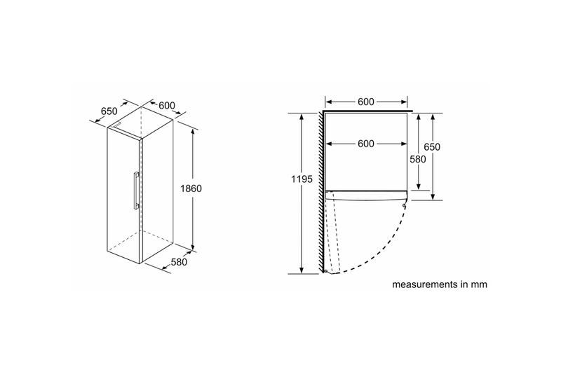 BOSCH REFRIGERATOR 12ft 346L - KSV36VL30U - Image 4