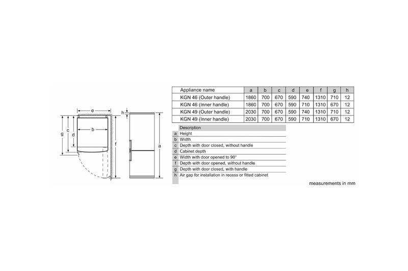 BOSCH REFRIGERATOR DIGITAL 15ft 435L - KGN49LB30U - Image 4