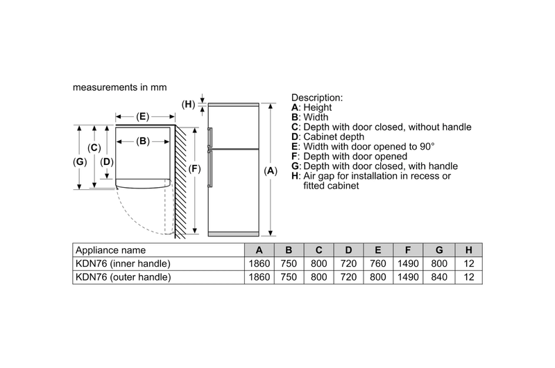BOSCH REFRIGERATOR DIGITAL 19ft 542L - KDN76XI3E8 - Image 4