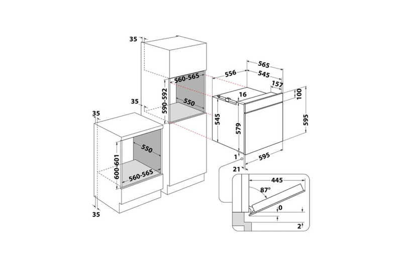 ARISTON BUILT-IN GAS OVEN WITH GAS GRILL 60CM 62L - GS3 3Y4 30 IX A - Image 2