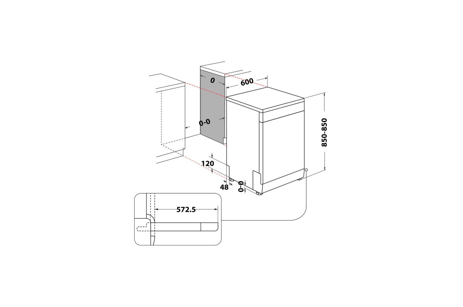 ARISTON DISHWASHER DIGITAL INVERTER 60CM 15P - LFO 3P31 WL X