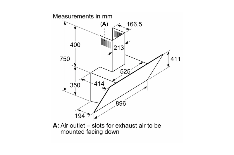 BOSCH WALL MOUNTED HOOD 90CM 700m/h - DWK97PJ60T - Image 6