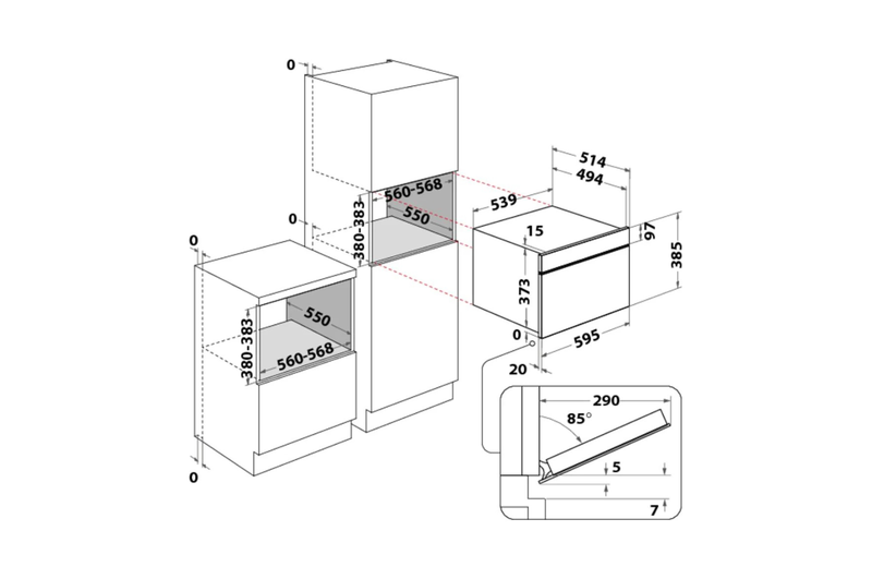 ARISTON BUILT-IN MICROWAVE WITH GRILL 60CM 31L - MD 554 IX A - Image 3