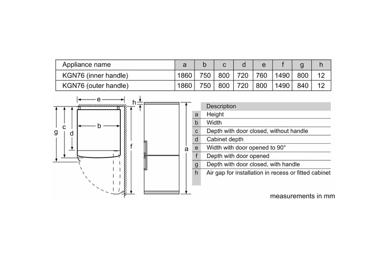 BOSCH REFRIGERATOR DIGITAL SERIES 6 18.5ft 526L - KGN76CXEE8 - Image 4