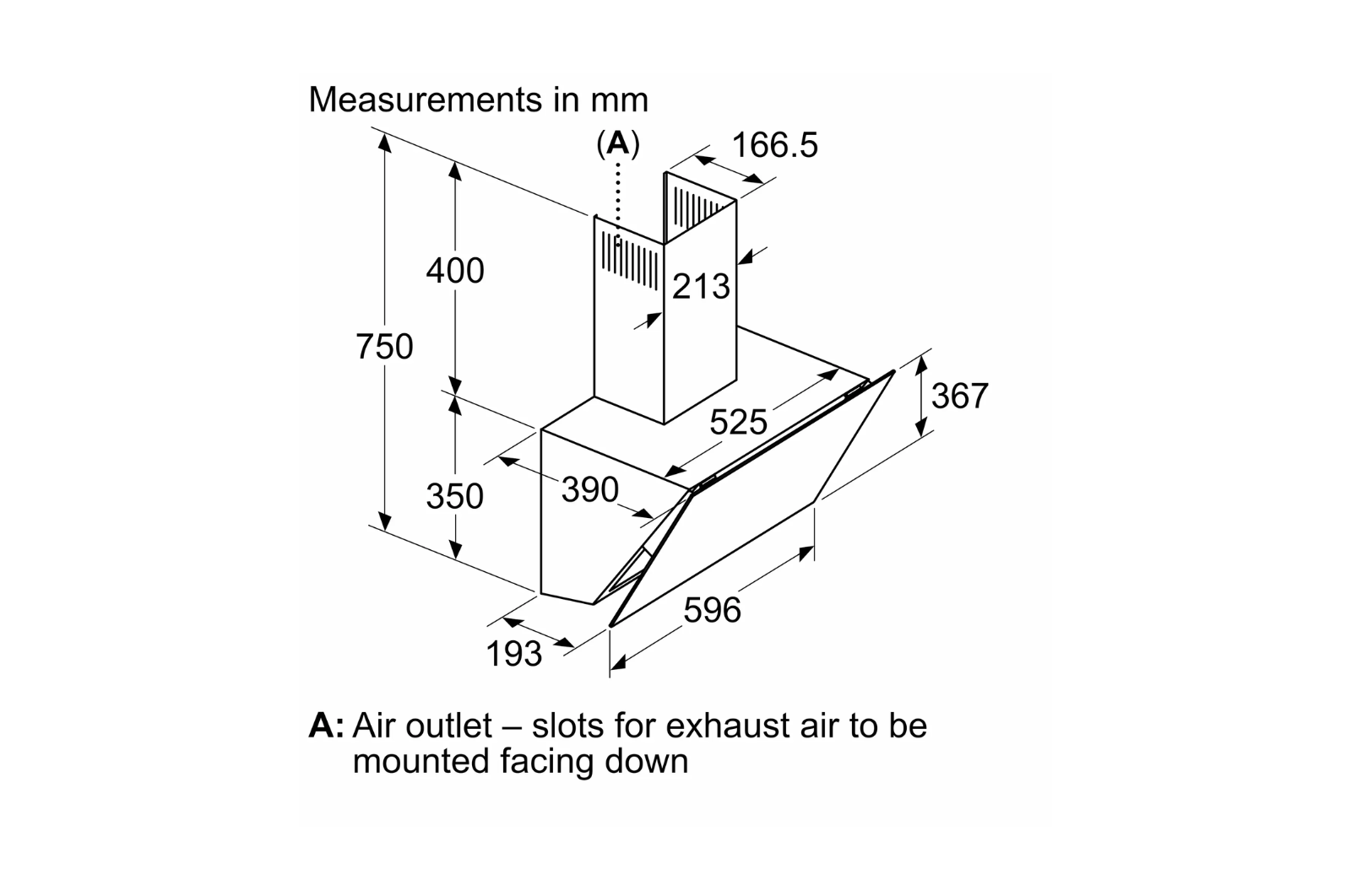 BOSCH WALL MOUNTED HOOD SERIES 6 700m/h