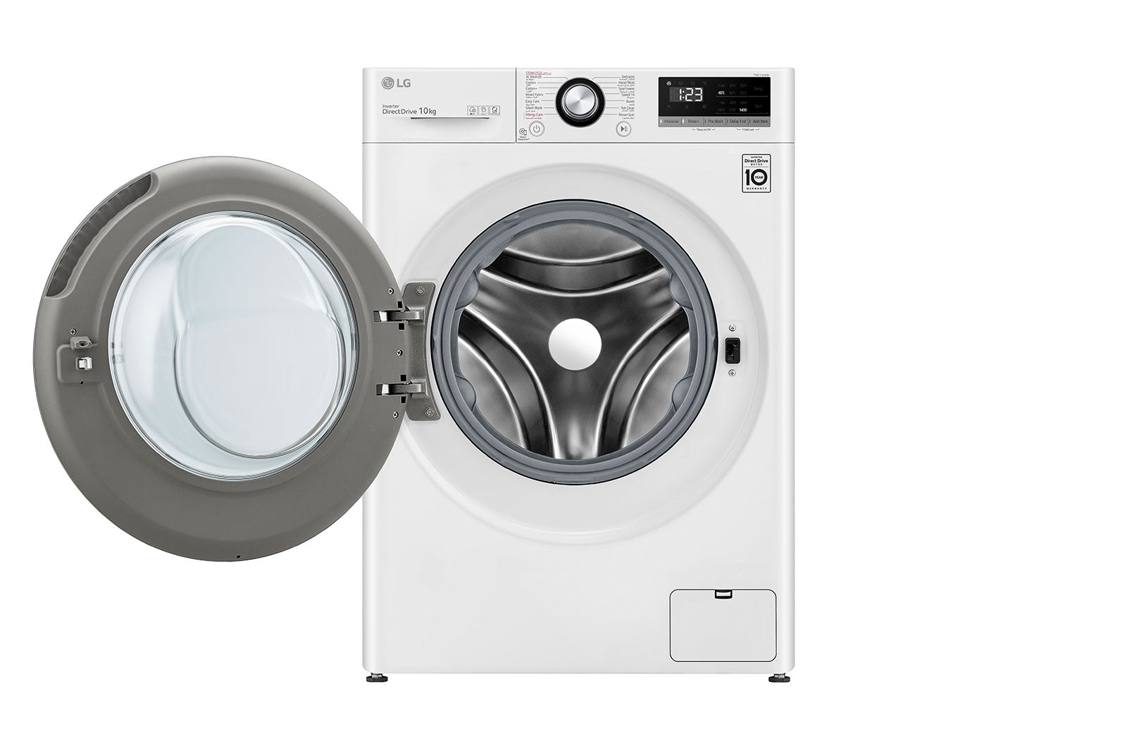 غسالة إل جي ذات التحميل الأمامي سعة 10 كجم - F4Y3RYGYWV 