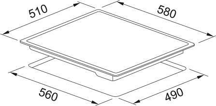 FRANKE BUILT-IN ELECTRICAL HOB 60CM - FHR 604 C T XS - Image 2